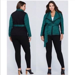 🆕 NWOT-Lane Bryant Teal & Black Tweed Jacket